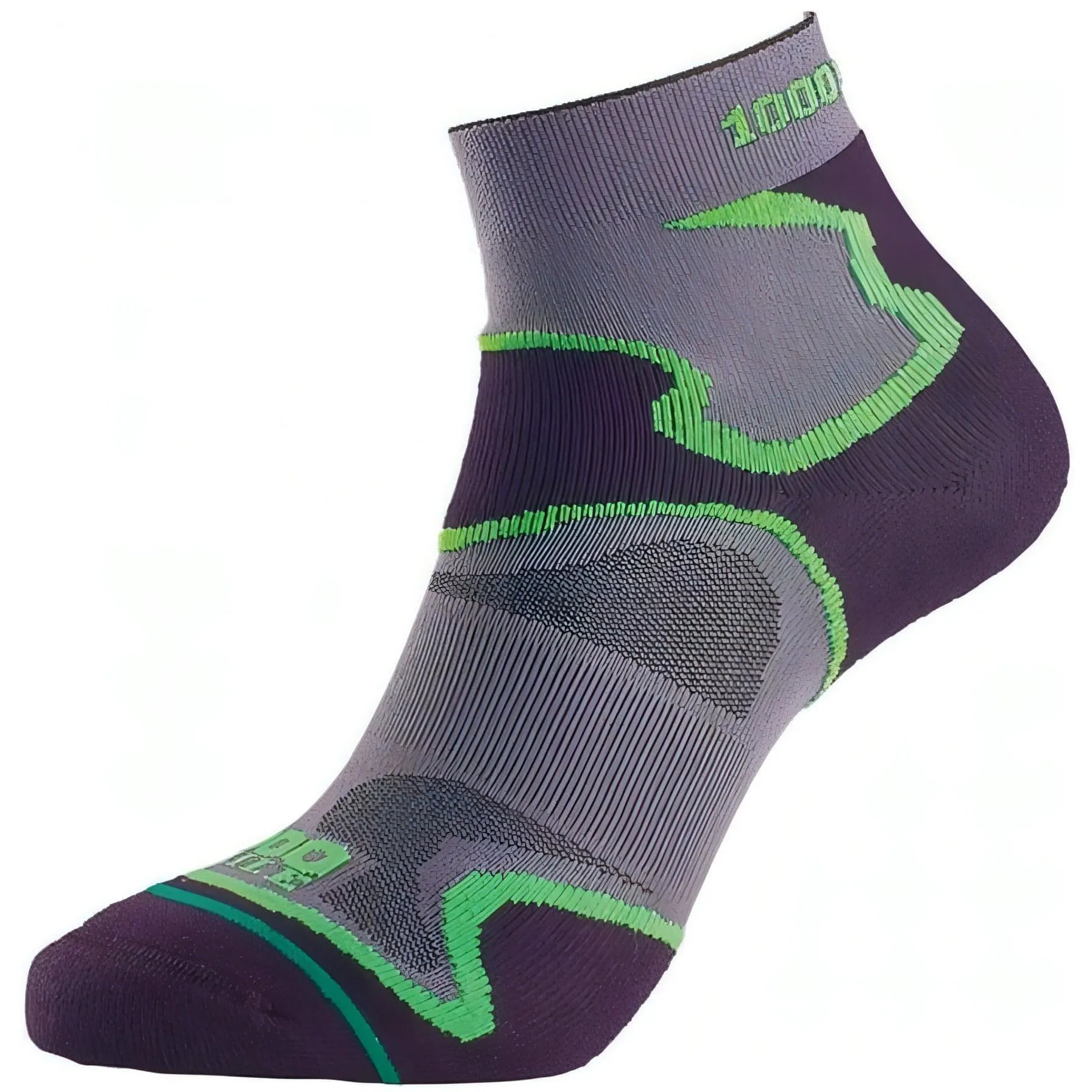 1000 Mile Fusion Mens Running Anklet Socks - Black