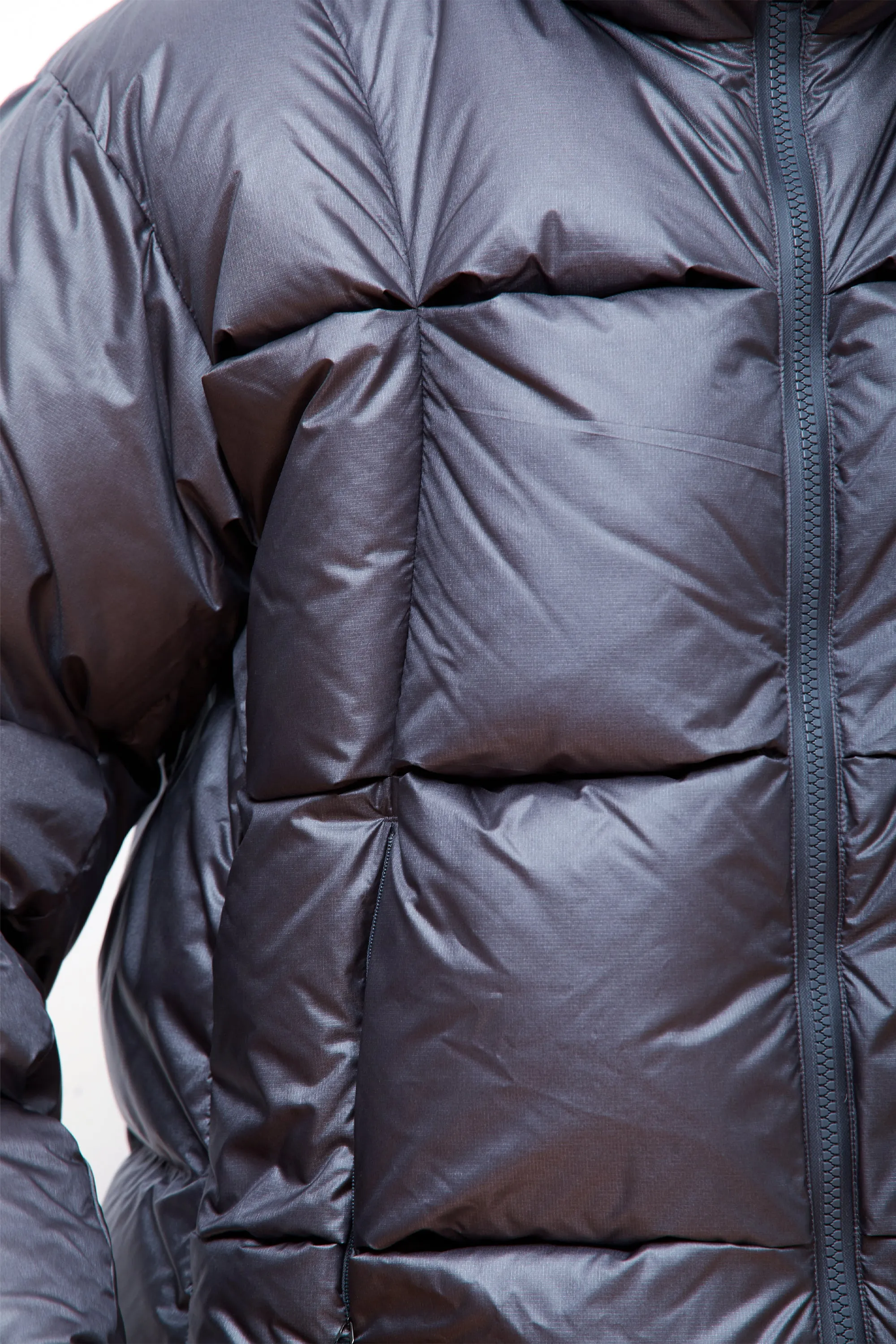 3D Down Jacket Lead Grey