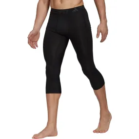 adidas Tech Fit Mens 3/4 Capri Training Tights - Black