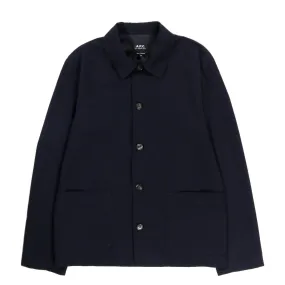 A.P.C. BREST JACKET NAVY SEERSUCKER