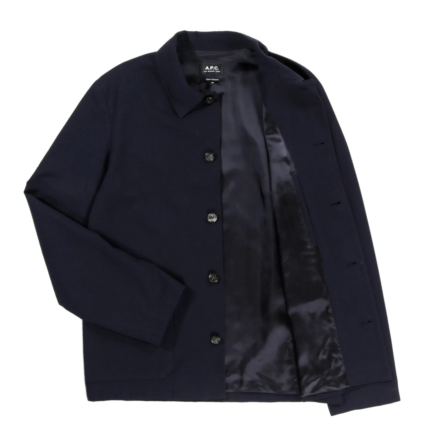 A.P.C. BREST JACKET NAVY SEERSUCKER