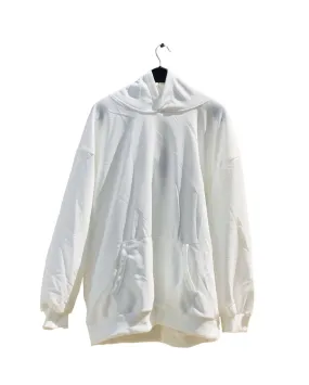 Back Printed Chest Cut Pullover White Hoodie S4732448