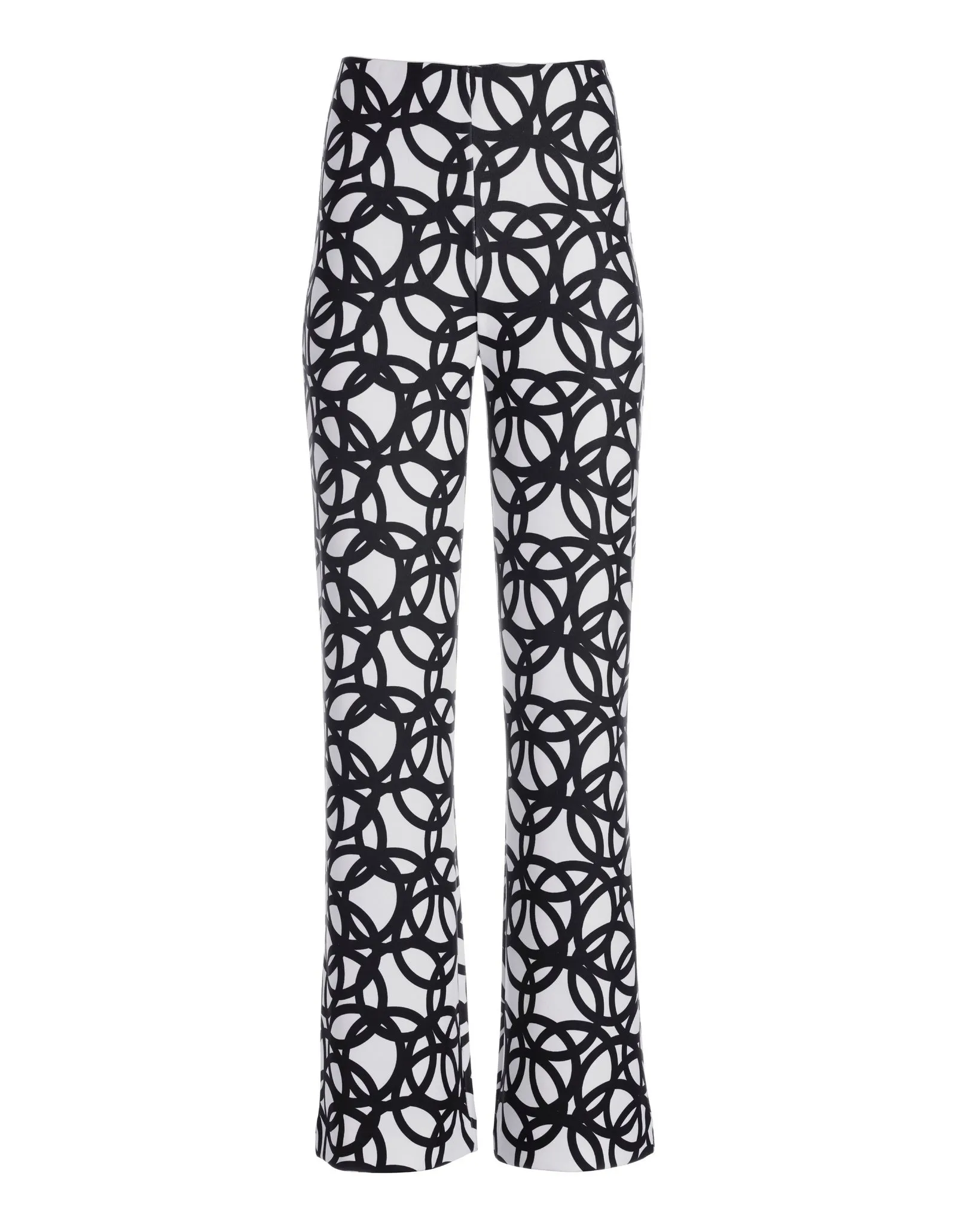 Beyond Travel Geo Print Palazzo Pant Jet Black/Ivory Coast