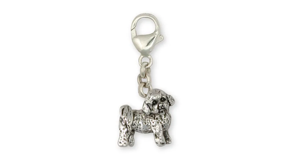 Bichon Frise Zipper Pull Jewelry Sterling Silver Handmade Dog Zipper Pull BF9-ZP