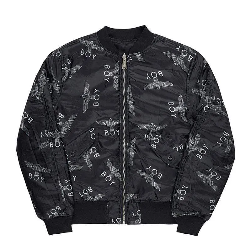 BOY MA1 REVERSIBLE BOMBER JACKETS - BLACK