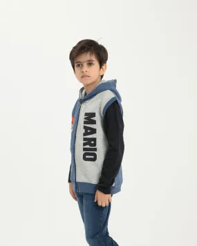 Boy's Graphic S/L Zipper Hood