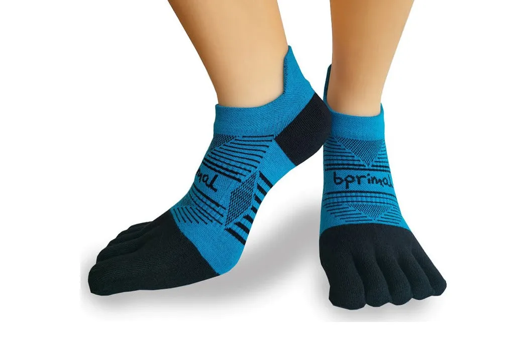 Bprimal Performance Five-Toe Socks - Regular Weight - No-Show - Bondi Blue