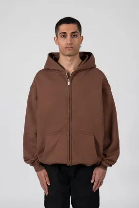 BROWN FRONTZIP