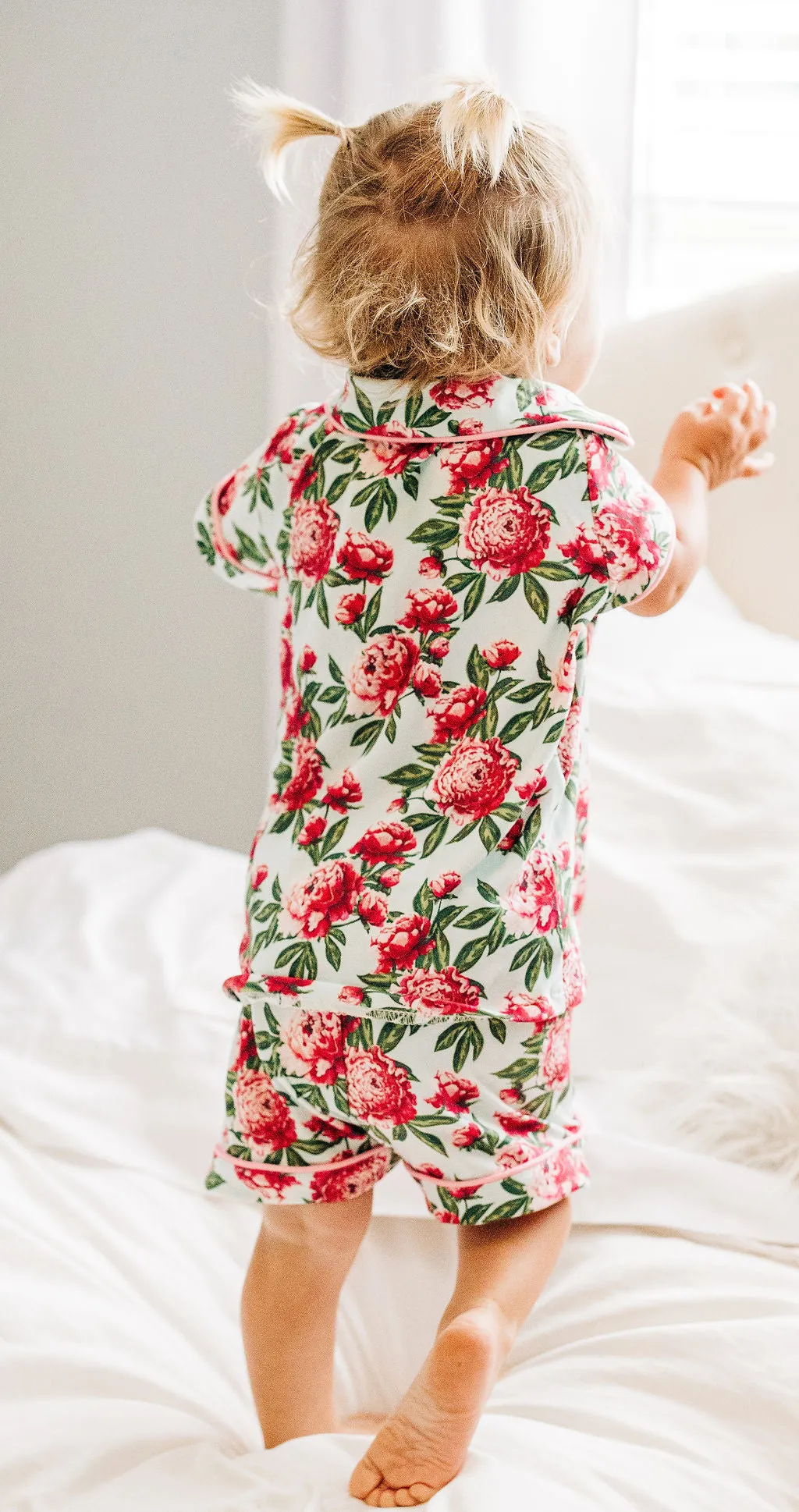 Button Down Pajamas - Peonies