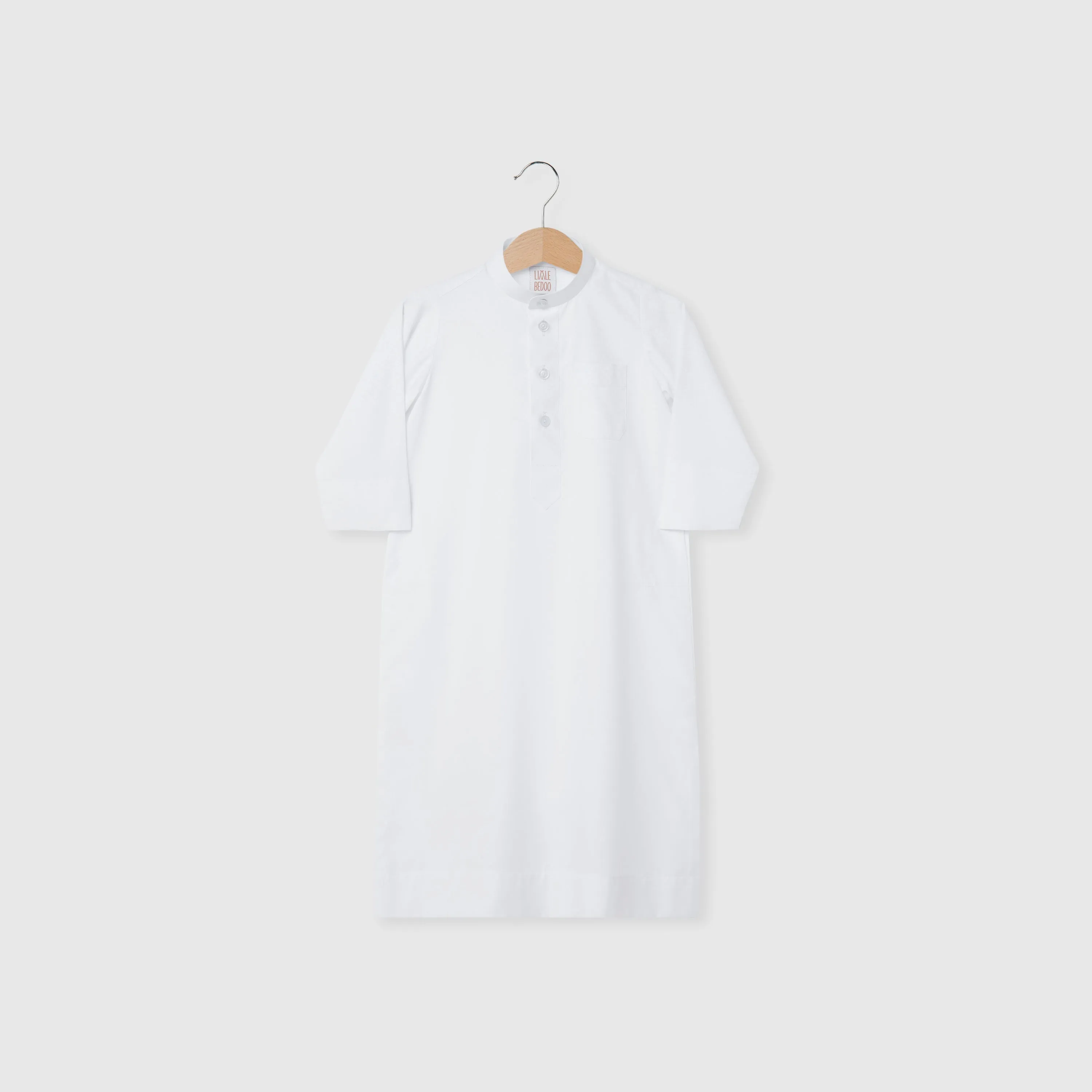 Button Down Thobe - White