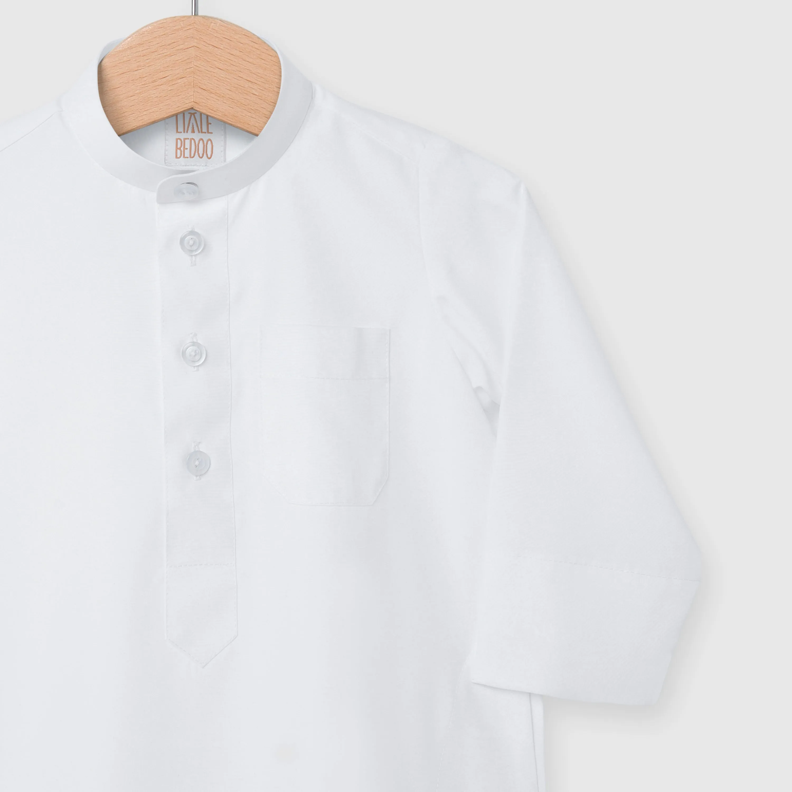 Button Down Thobe - White