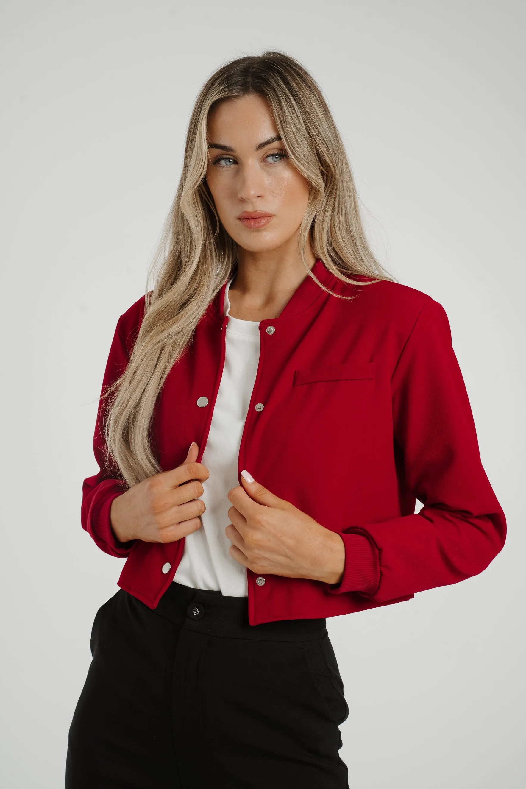 Caitlyn Bomber Jacket In Red