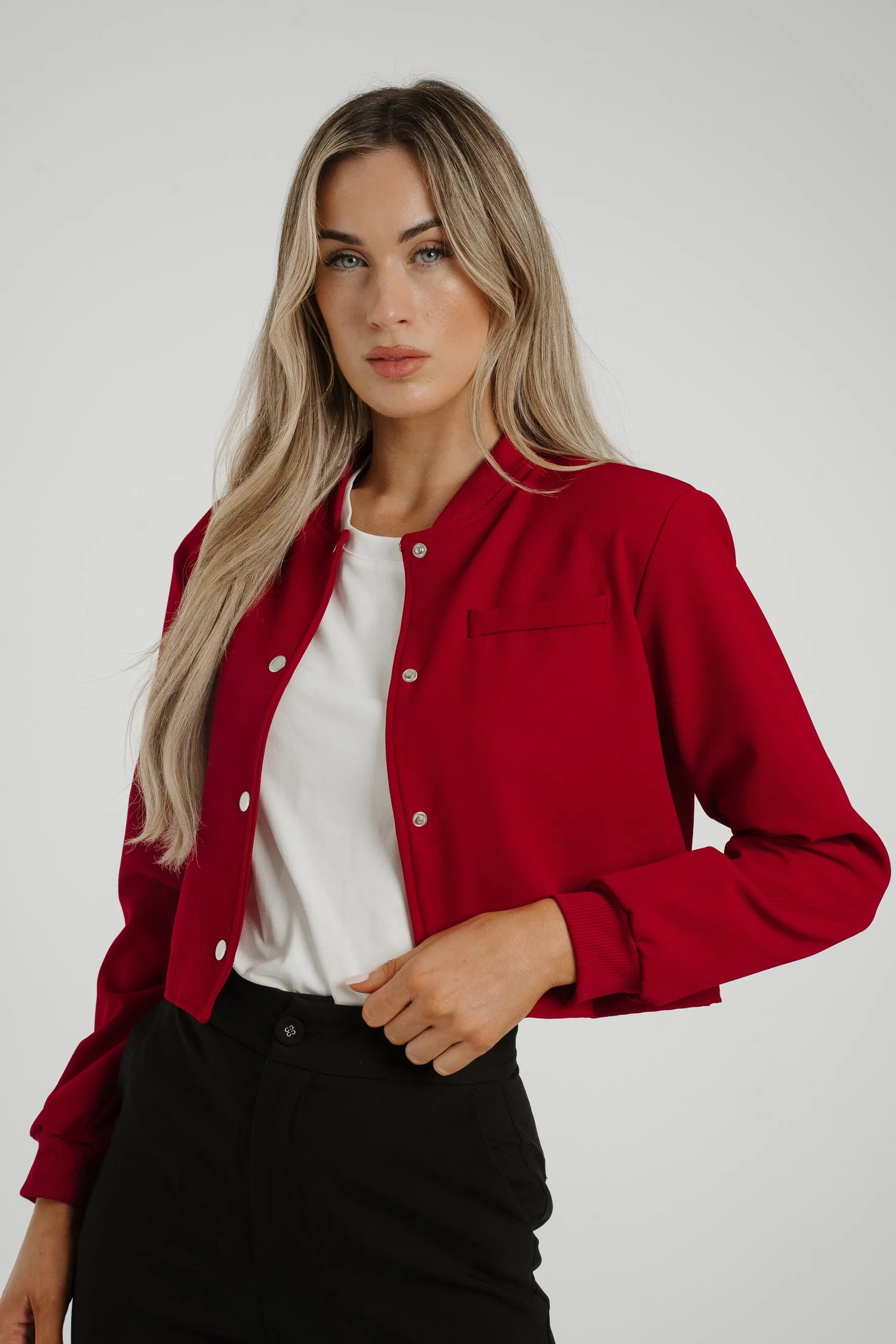 Caitlyn Bomber Jacket In Red