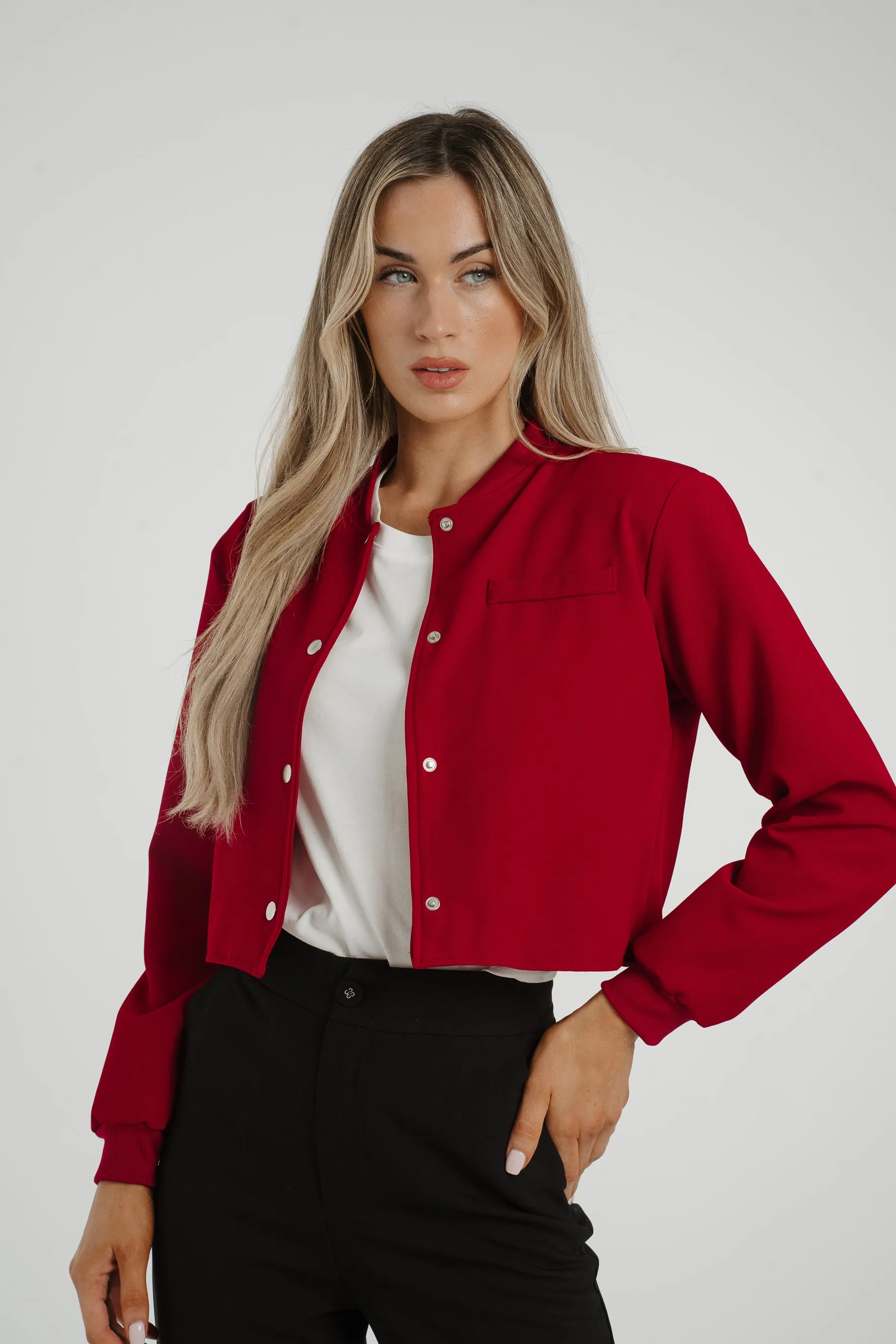 Caitlyn Bomber Jacket In Red