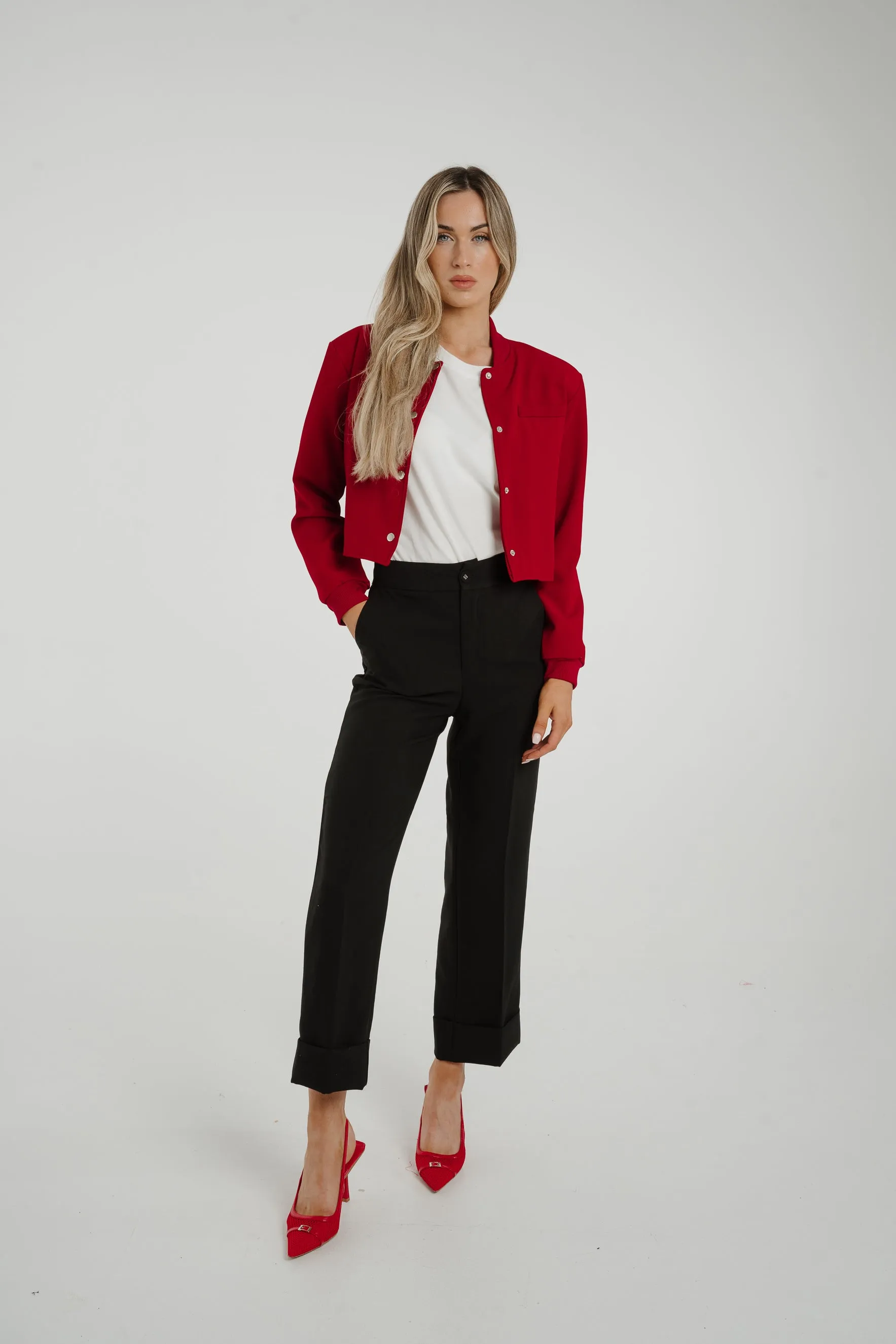 Caitlyn Bomber Jacket In Red