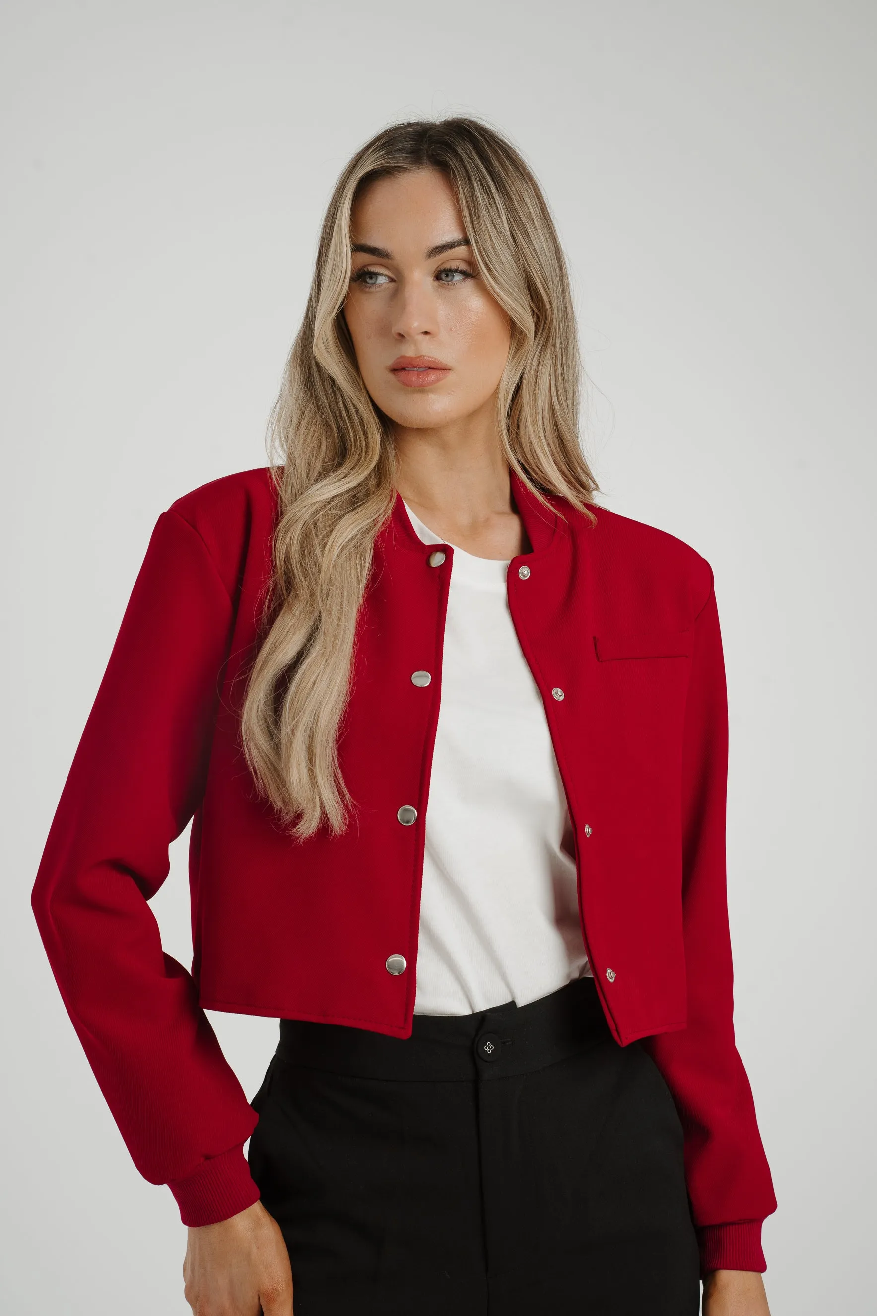 Caitlyn Bomber Jacket In Red