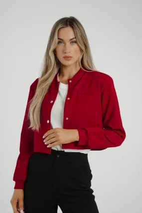 Caitlyn Bomber Jacket In Red