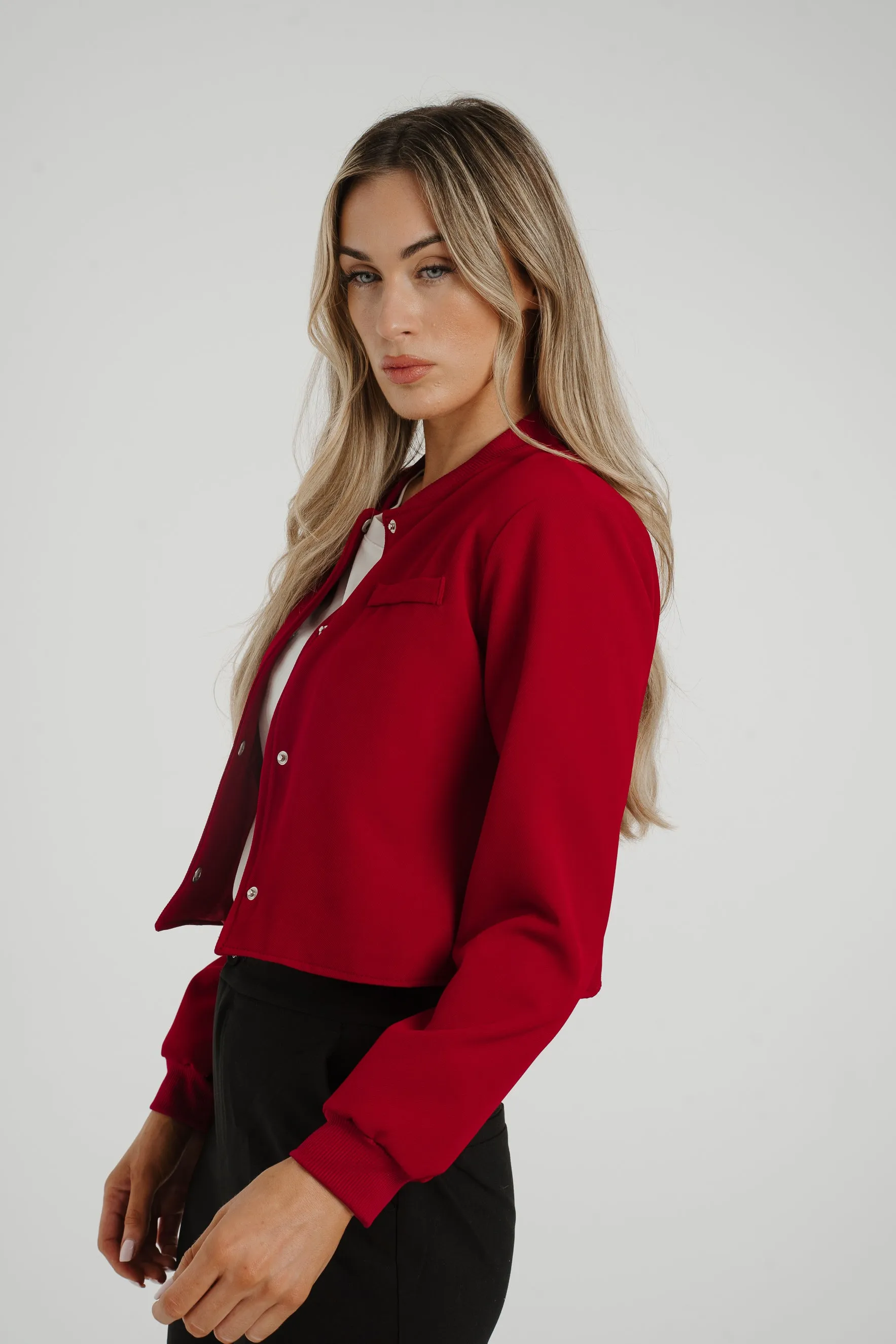 Caitlyn Bomber Jacket In Red