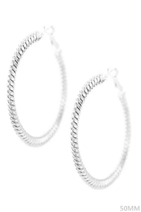 Chained Down Hoop Earring