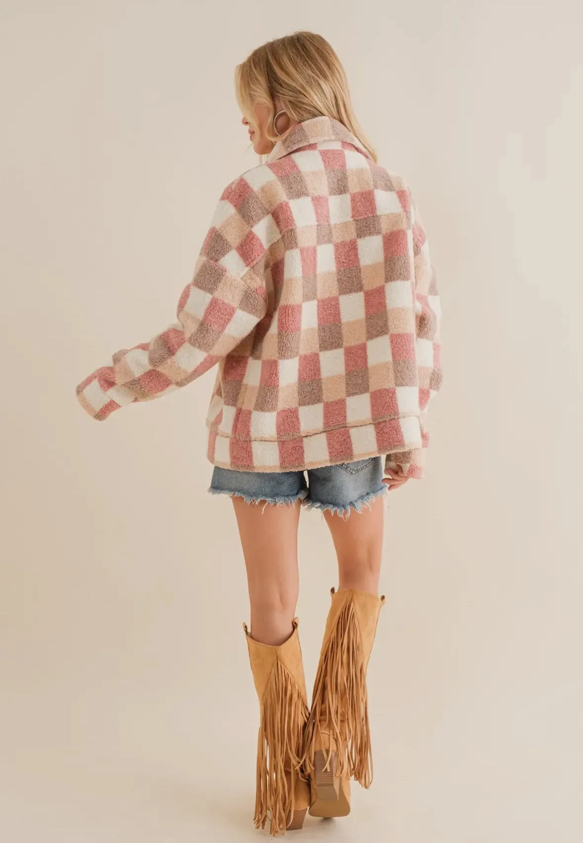 Checkered Teddy Jacket