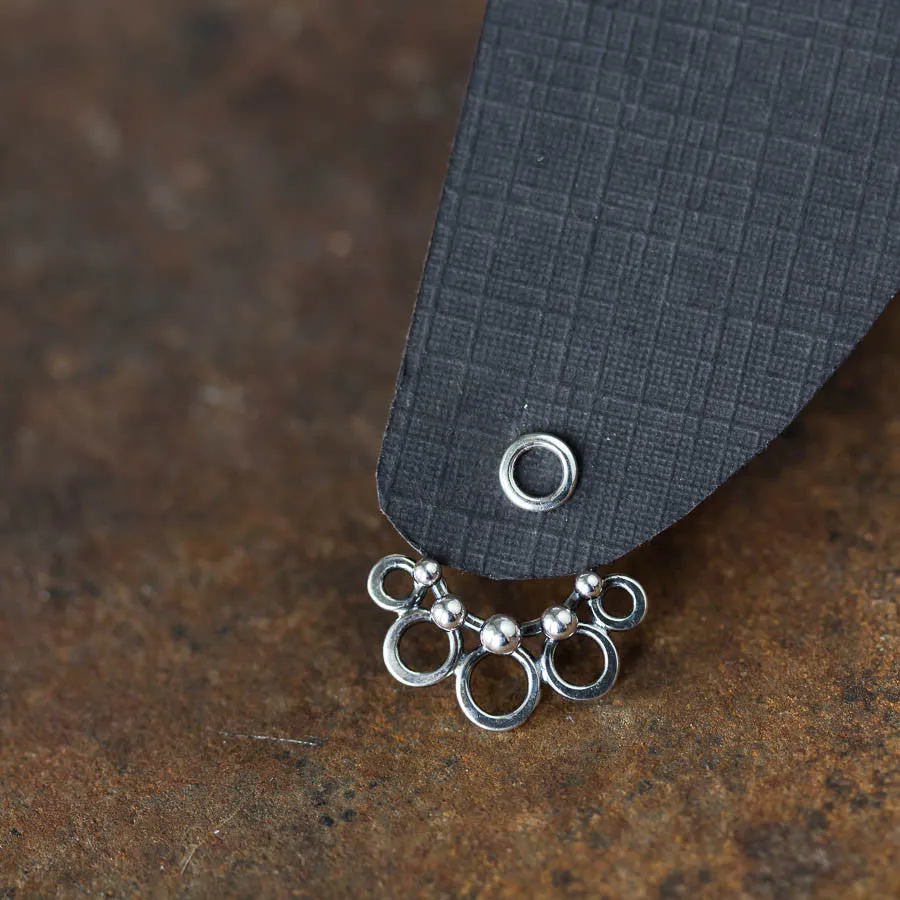 Circles and Dots, Handmade Silver Ear Jackets