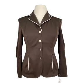 Fair Play 'Michelle' Show Jacket in Brown w/White Piping - Women's EU 44/US 12