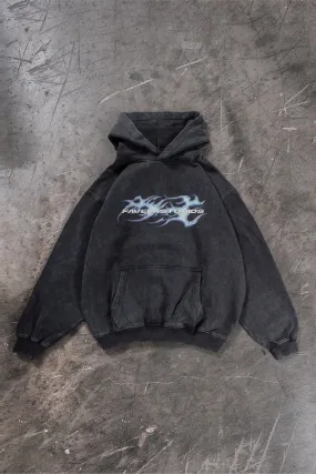 FIRECHROME BLACK WASHED HOODIE