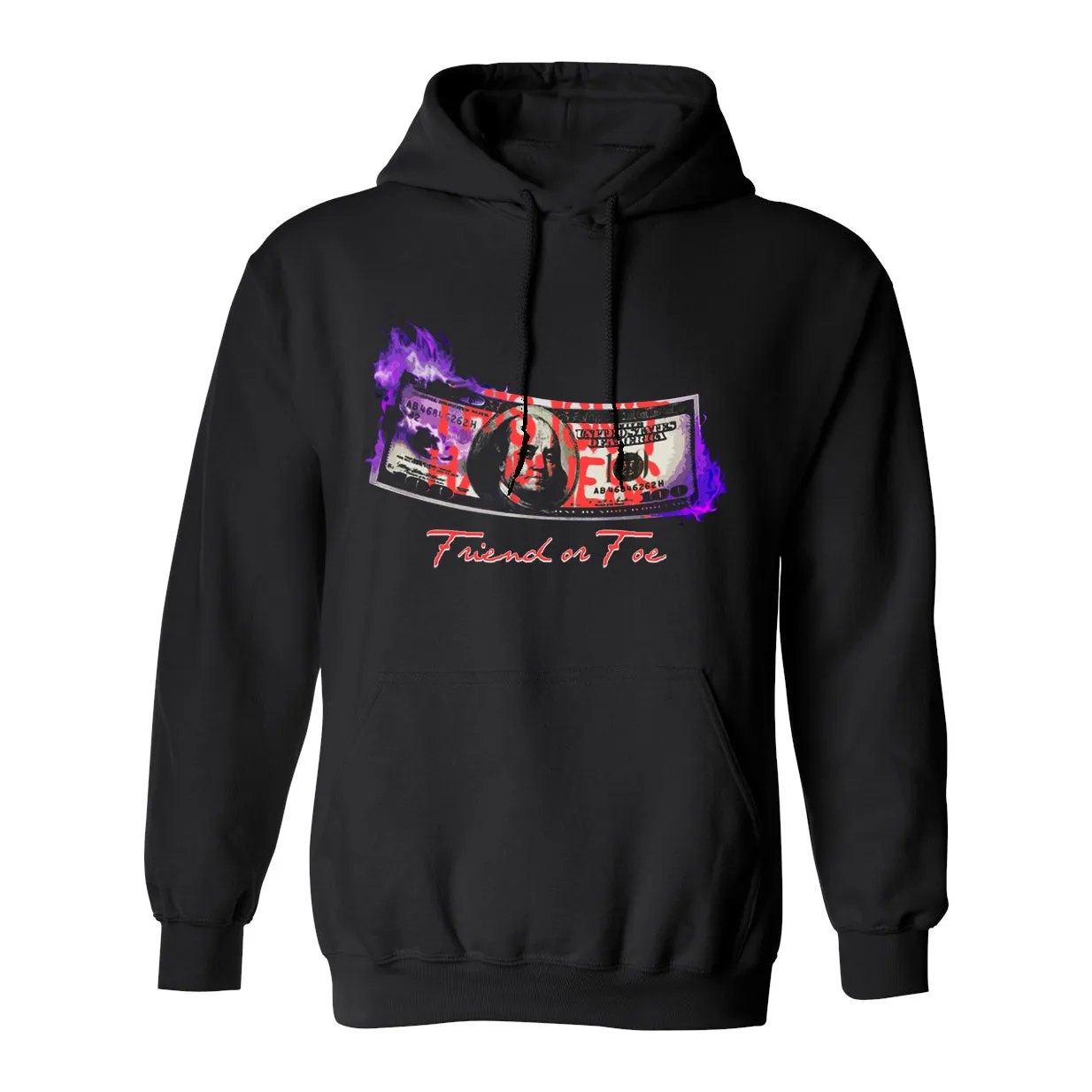 FRIEND OR FOE HOODIE BLACK/PURPLE