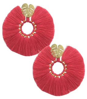 Fuchsia Wild Flower Earrings