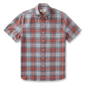 Gibbs Plaid Linen Cotton Oxford Sport Shirt