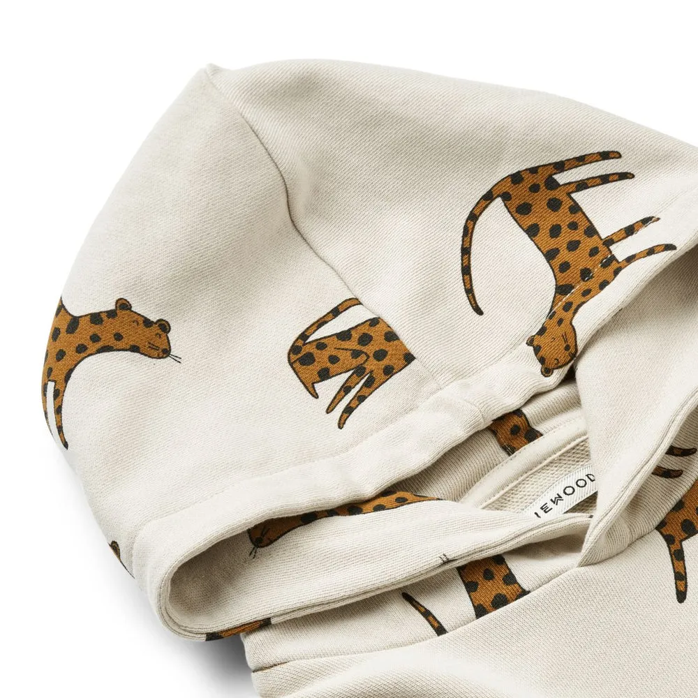 HILDUR HOODIE - Leopard Sandy