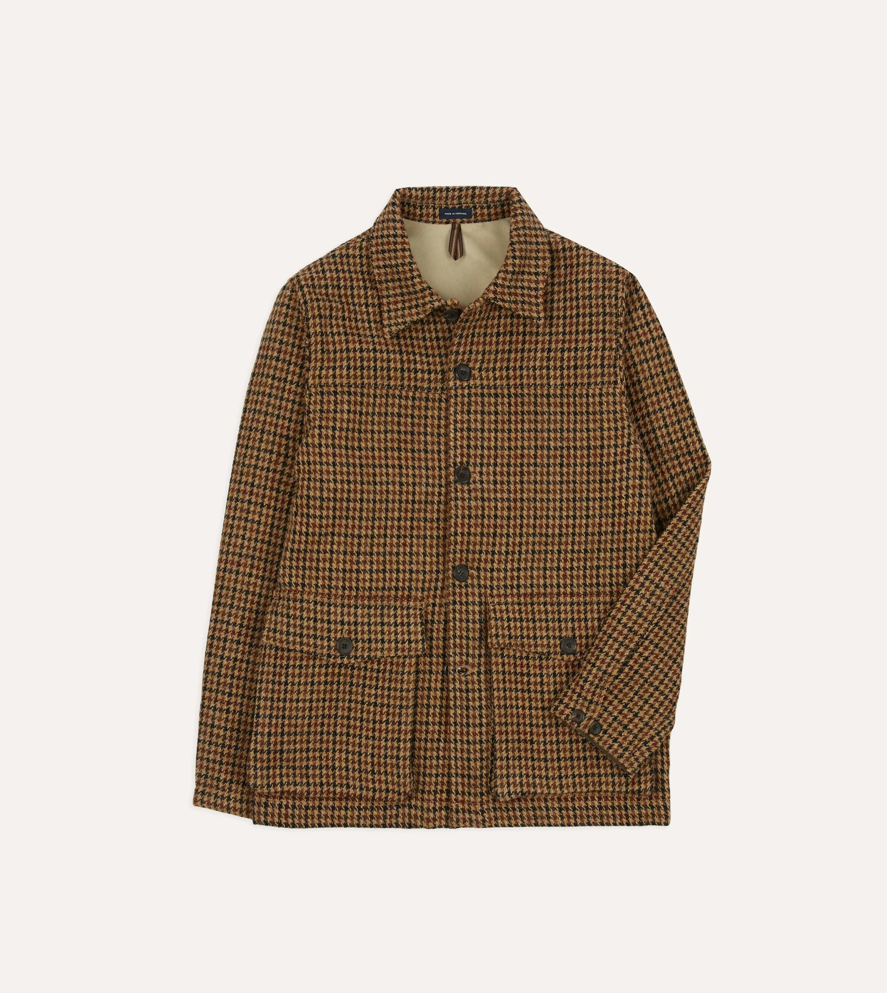 Houndstooth Check Harris Tweed Donkey Chore Jacket