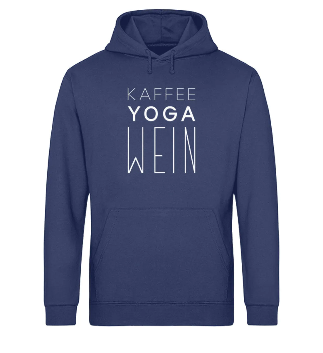 Kaffee Yoga Wein Bio Hoodie Unisex