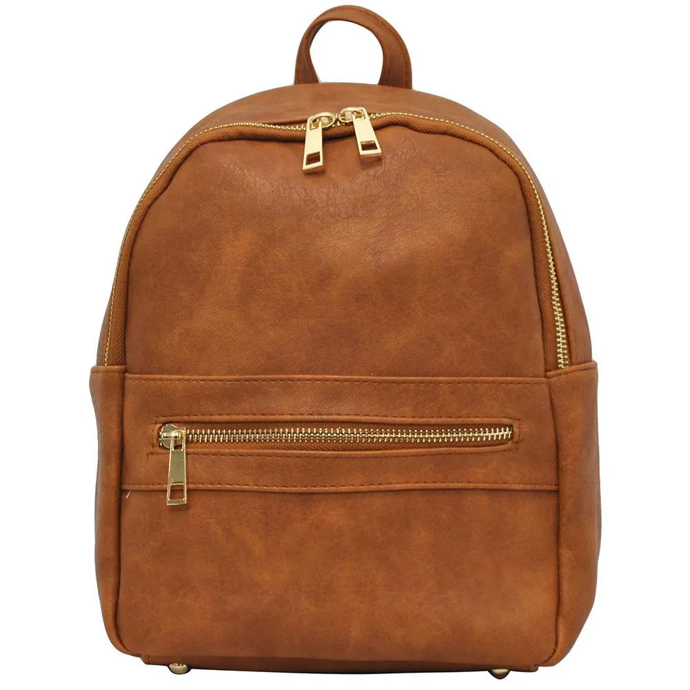 Light Brown NGIL Faux Leather Mini Backpack