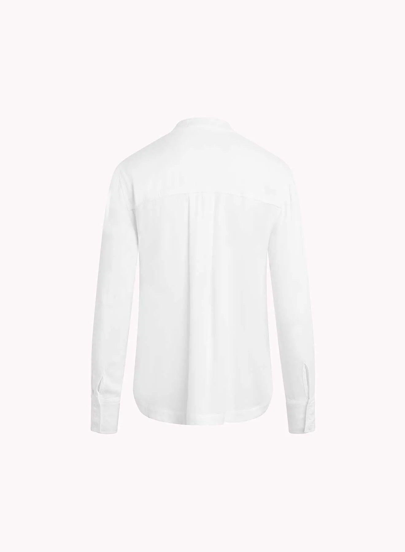 Mandarin Collar Button Down - White