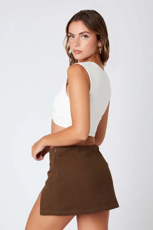 Mini Skirt With Side Zipper