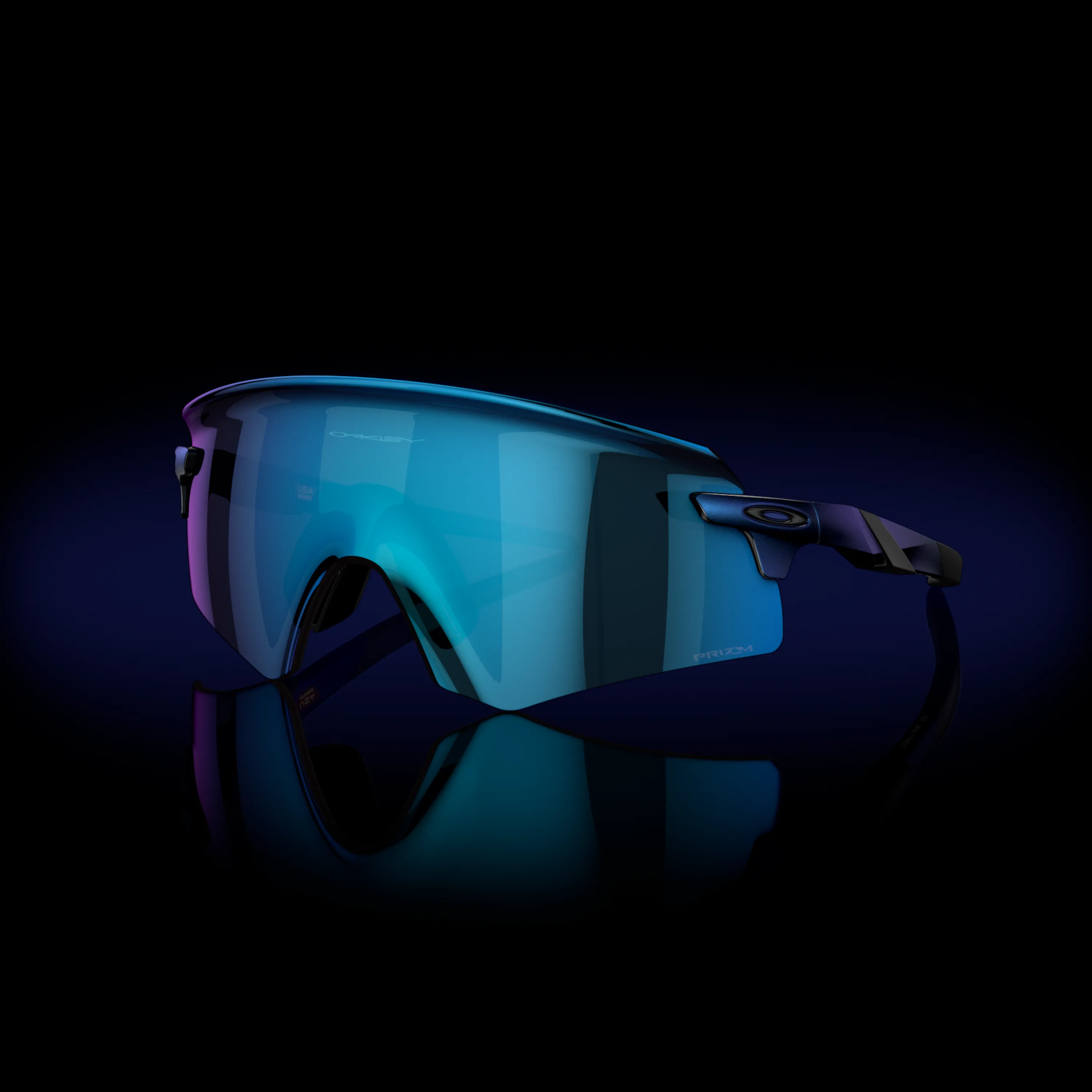 Oakley Encoder Prizm Sapphire Lenses - Matte Cyan/Blue Colorshift Frame