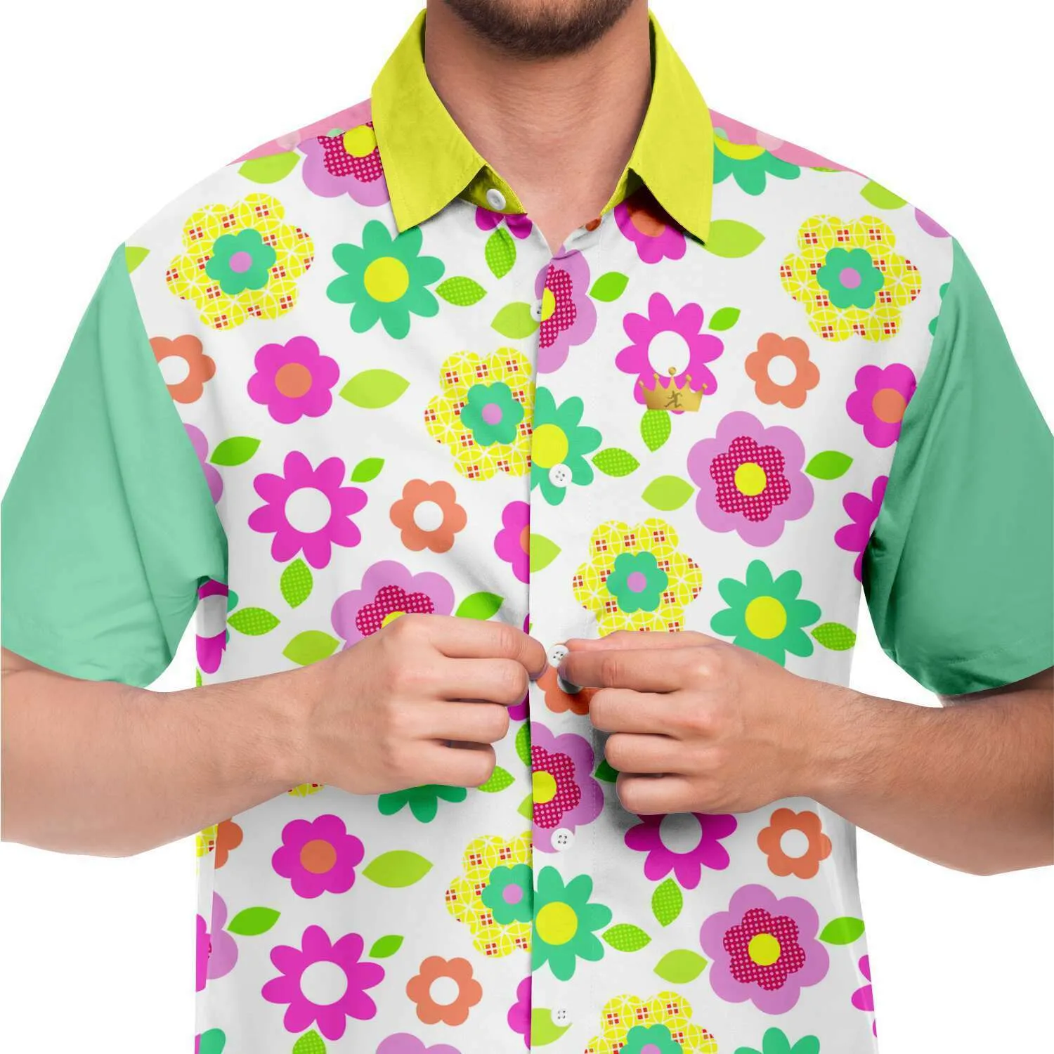 Oopsie Daisy Short Sleeve Button Down Shirt