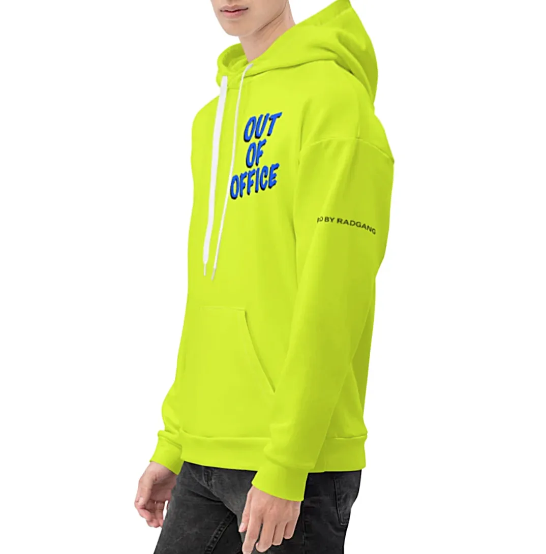 OUT OF OFFICE OVERSIZED GRAPHIC HOODIE - NEON YELLOW