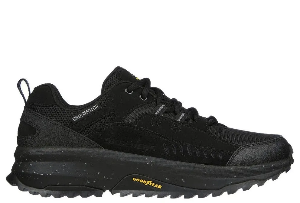 Pantofi sport, barbati, SKECHERS WATER REPELLENT Bionic Trail 237219-BBK negru, piele naturala