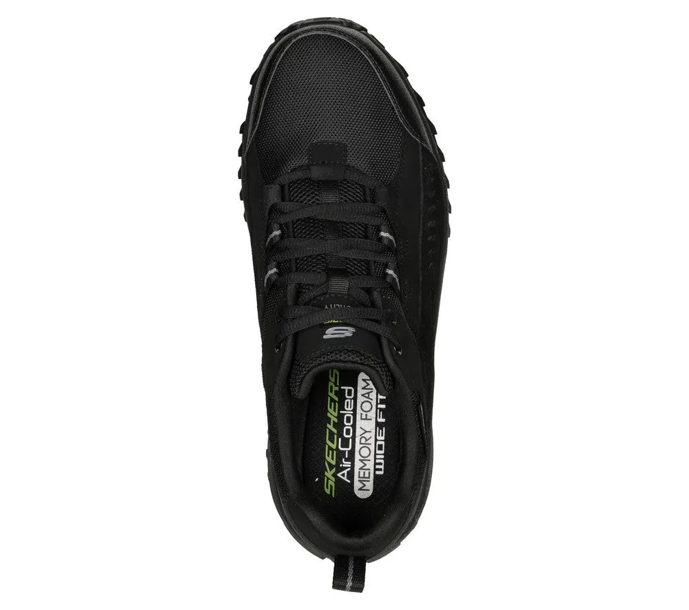 Pantofi sport, barbati, SKECHERS WATER REPELLENT Bionic Trail 237219-BBK negru, piele naturala