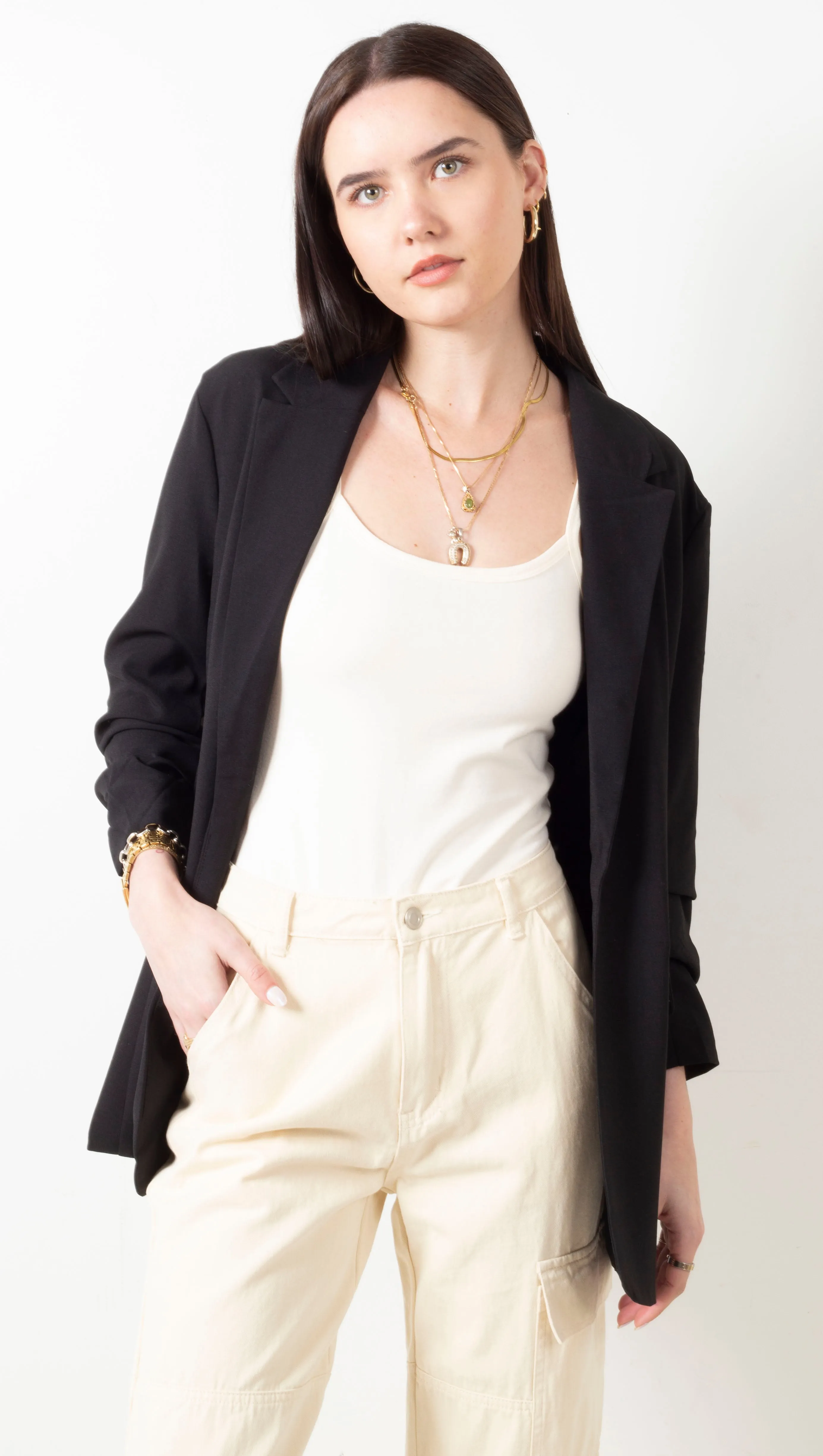 Peyton Boyfriend Blazer - Black