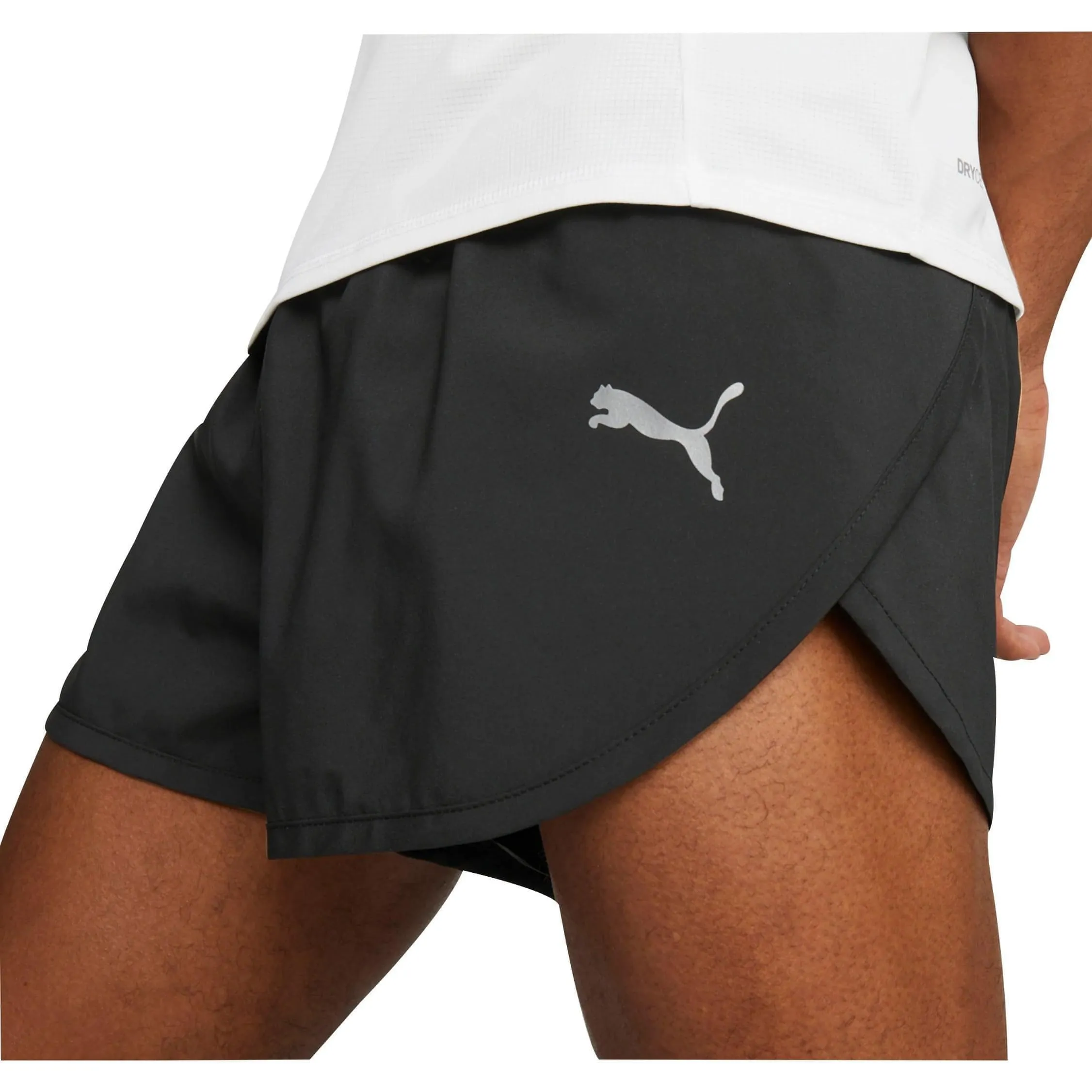 Puma Run Favourite Split Mens Running Shorts - Black