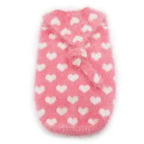 PuppyPAWer Heart Hoodie Dog Sweater - Pink