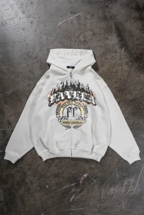 RACING TEAM VANILLA/OFF WHITE FRONTZIP