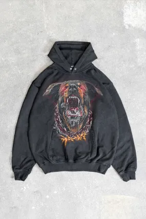 ROTTWEILER BLACK WASHED HOODIE