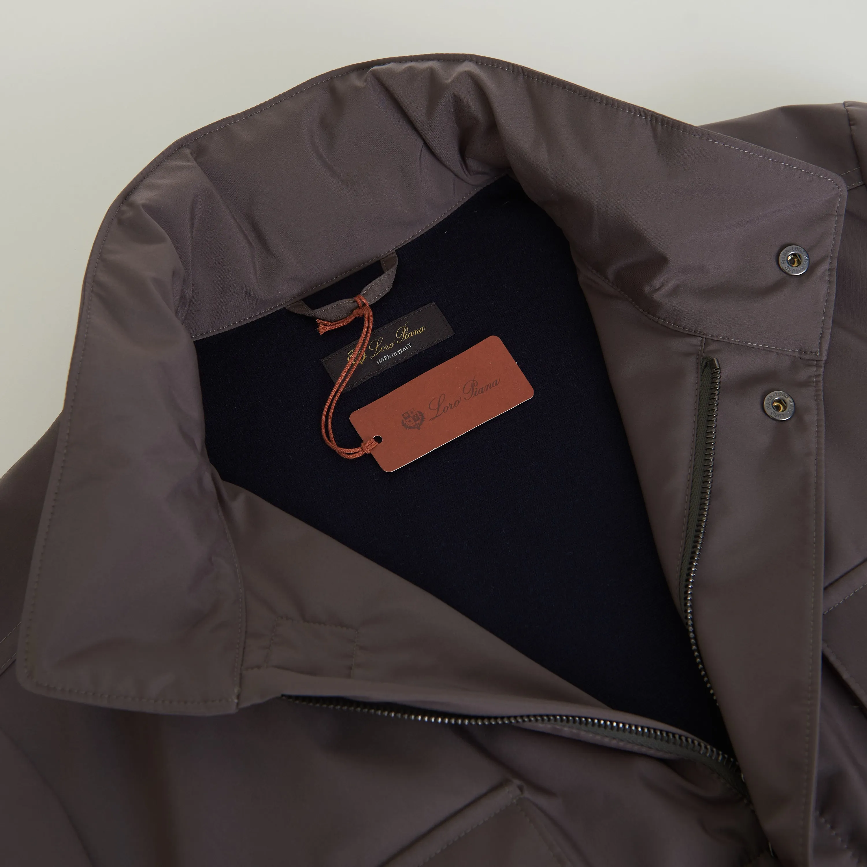 Traveller Windmate Jacket In Army Green Technical Fabric & Cashmere