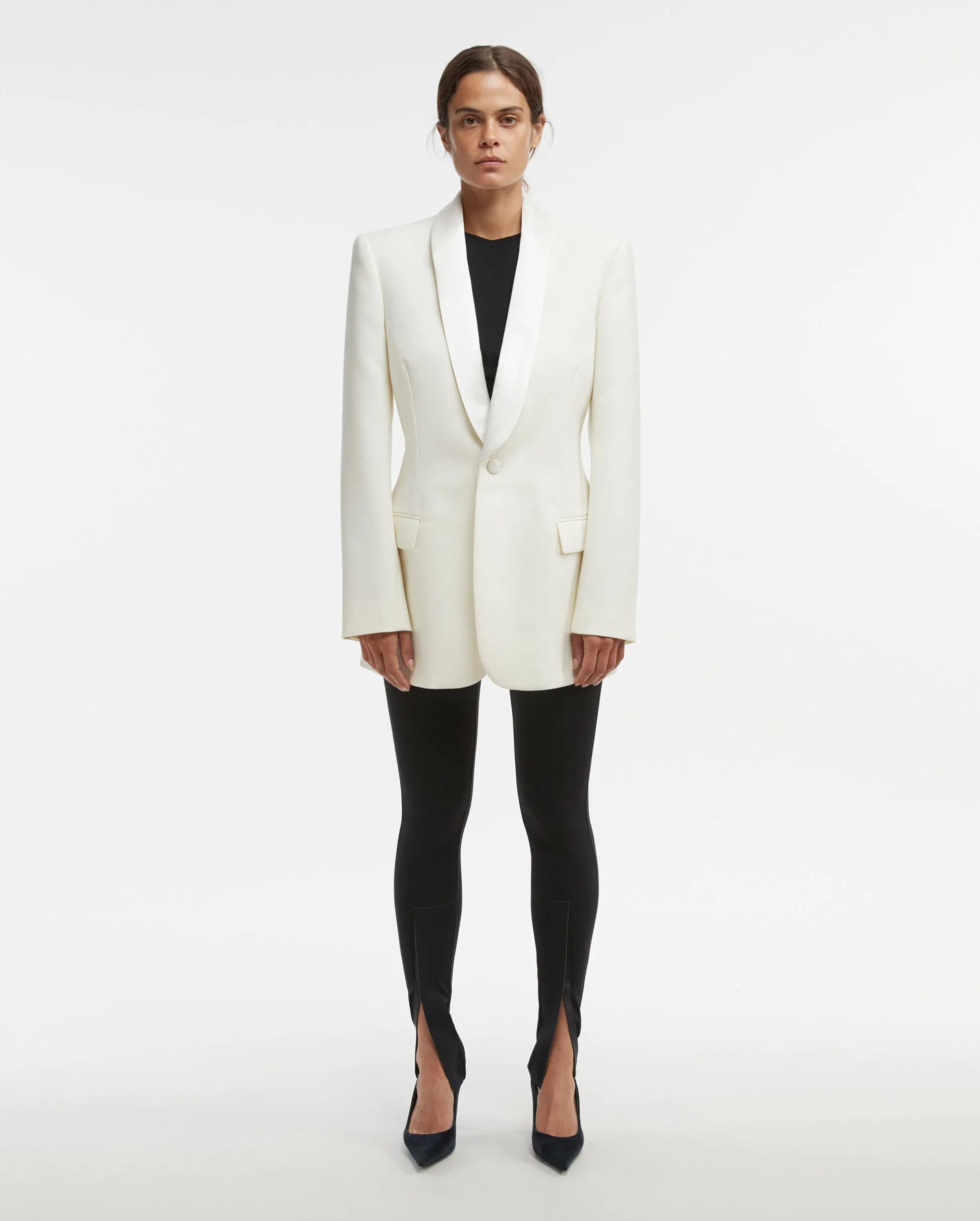 TUXEDO BLAZER / OFF WHITE