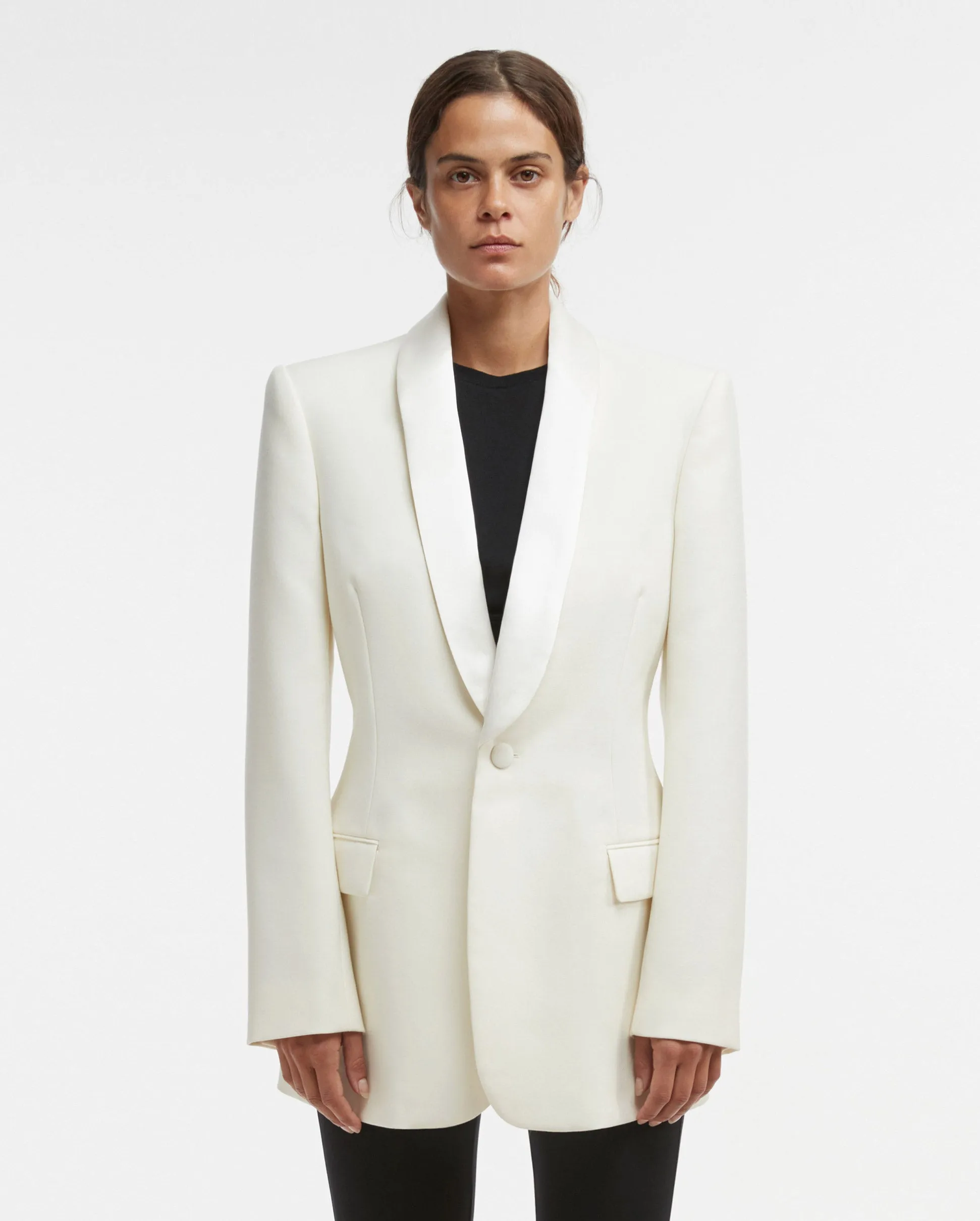 TUXEDO BLAZER / OFF WHITE