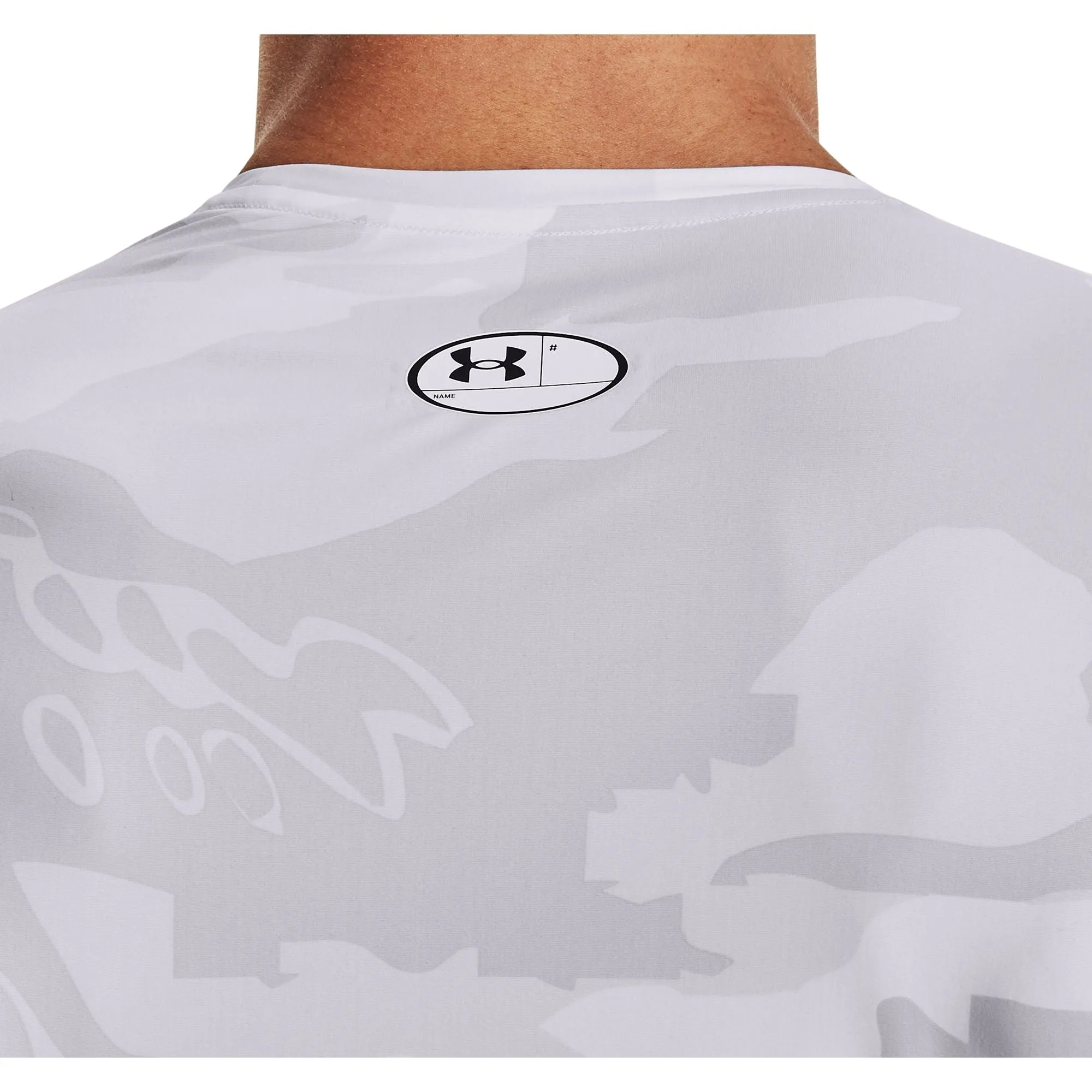 Under Armour Iso-Chill Printed Compression Short Sleeve Mens Running Top - White